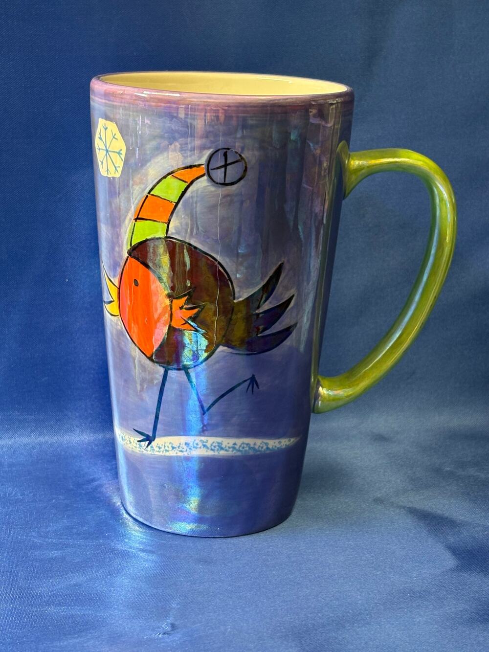 Marks and Spencer Whimsical Bird Design Translucent Blue Background